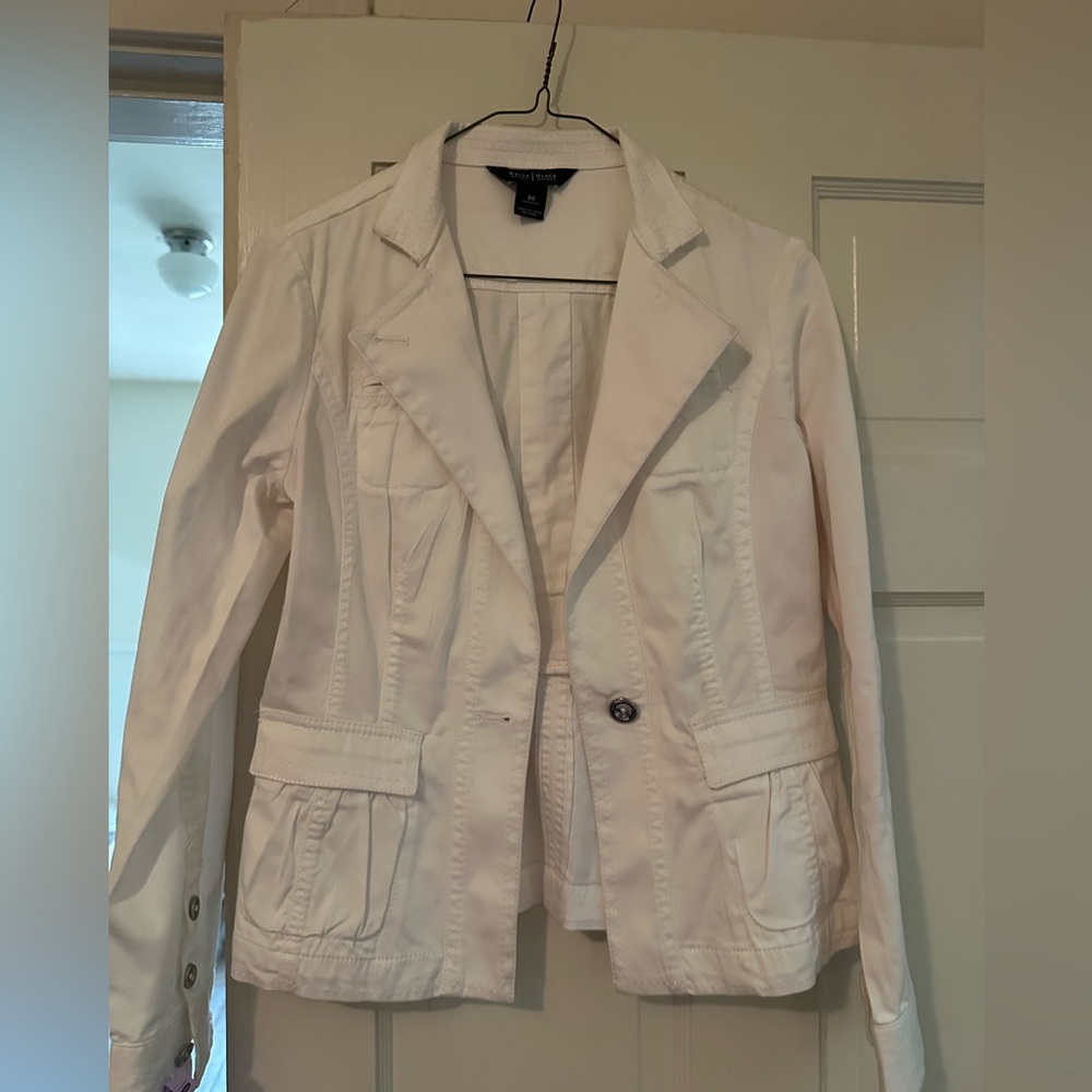 White House Black Market Women's White Jacket